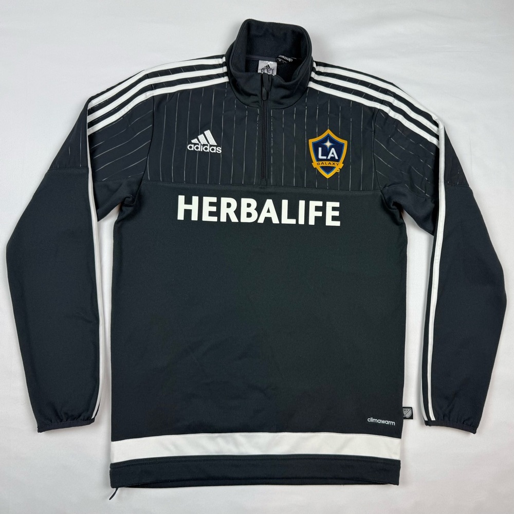 Adidas Los Angeles Galaxy Mens 1/4 Zip Training Pullover Sz Small Climawarm A5